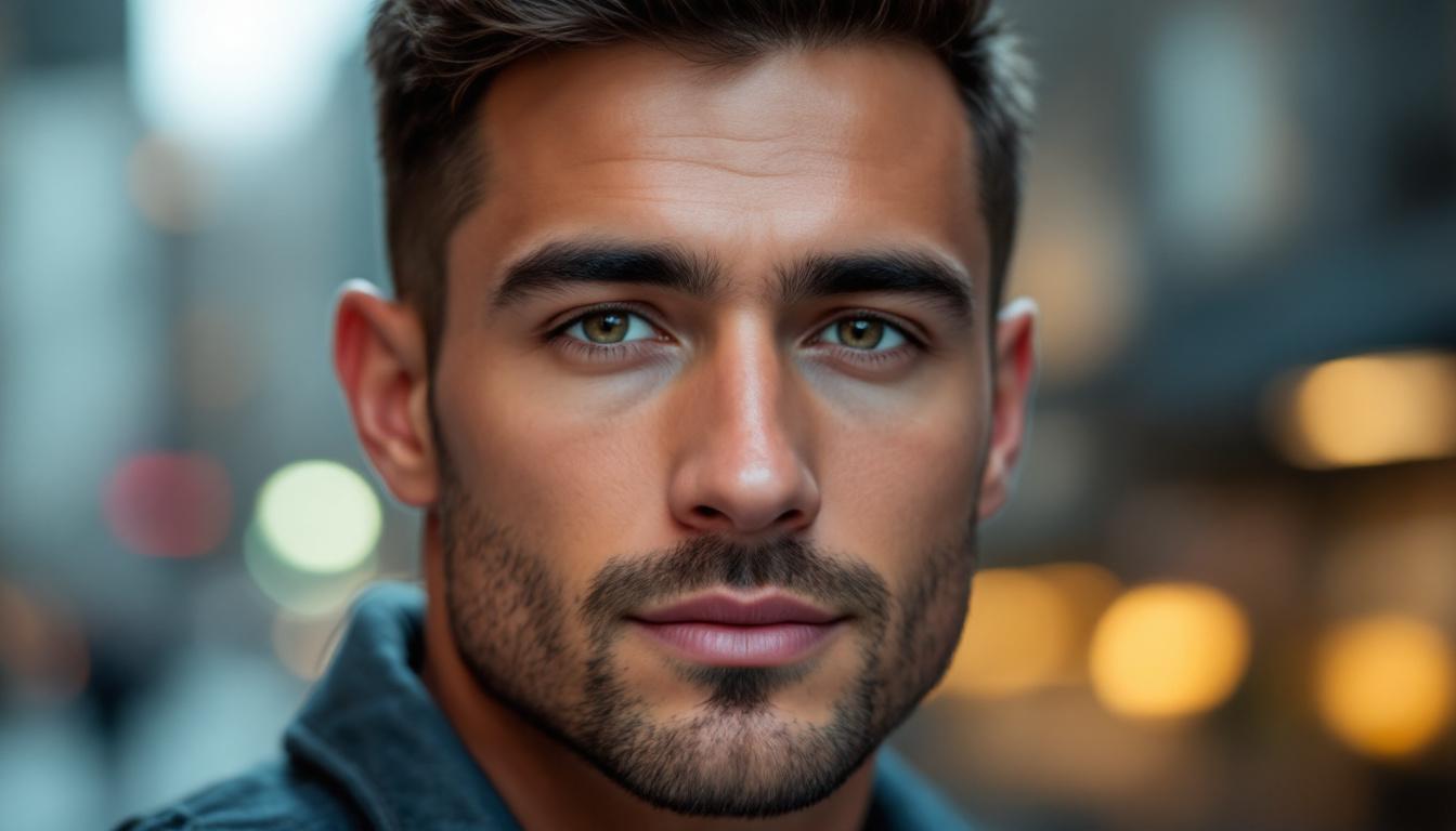 Les secrets d'un visage d'homme éclatant