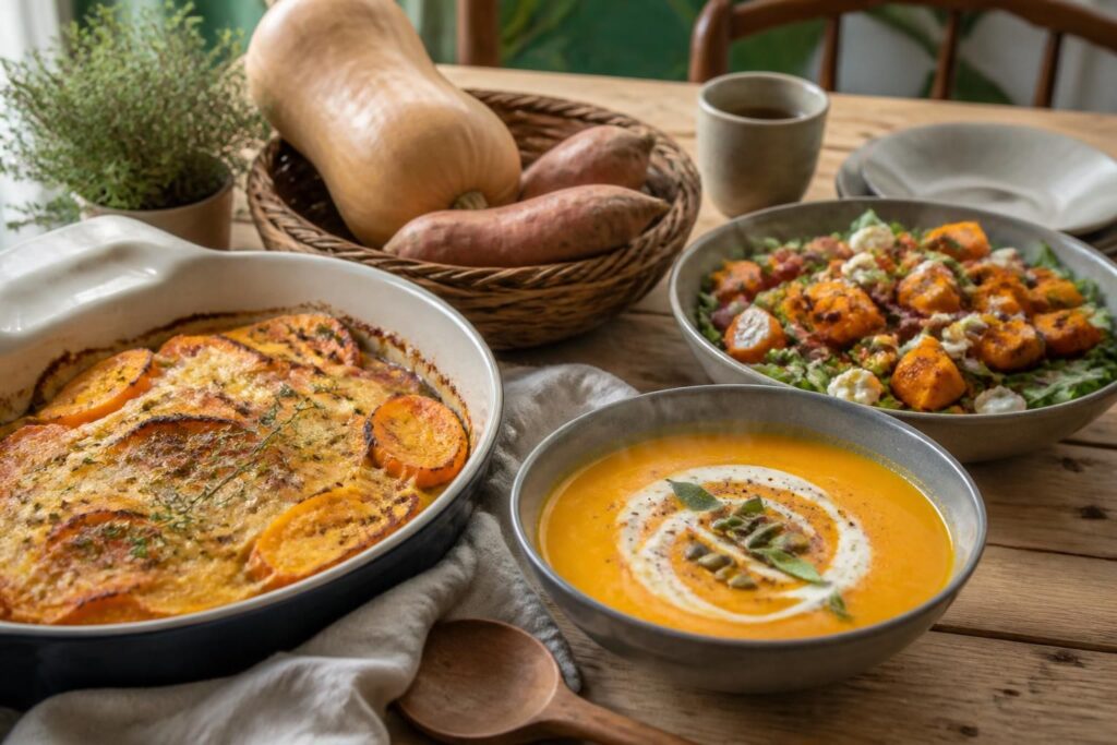 découvrez des recettes savoureuses et originales à base de butternut et patate douce pour varier vos repas et ravir vos papilles.