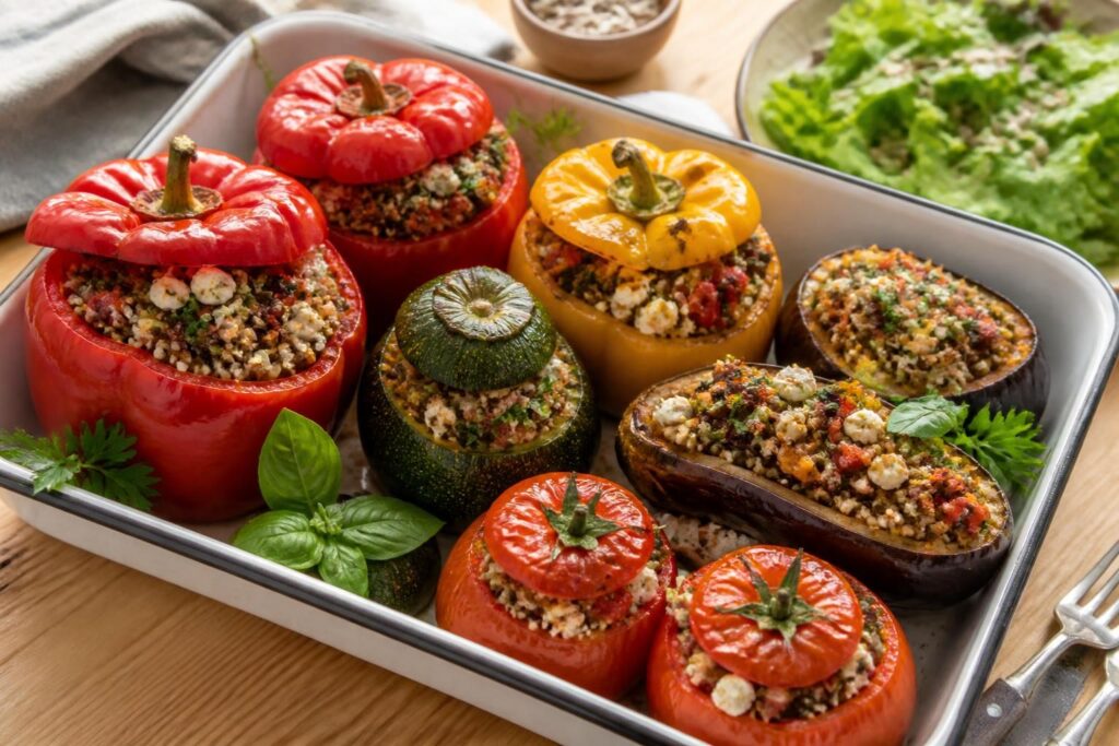 découvrez nos recettes de légumes farcis végétariens savoureuses et faciles à préparer pour un repas équilibré et gourmand, parfait pour toute la famille.