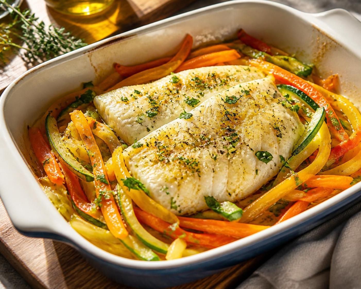 découvrez notre recette de poisson accompagné d'une julienne de légumes au four, un plat léger et savoureux qui ravira les gourmets en quête de fraîcheur et de simplicité.