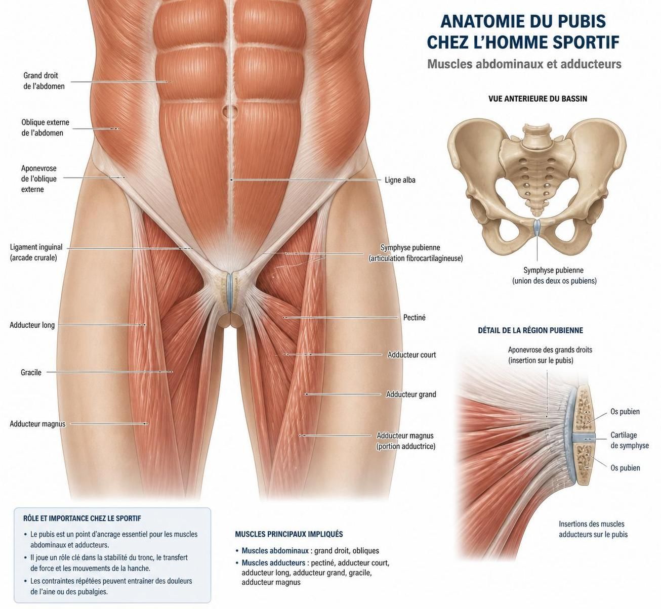 découvrez les douleurs pubiennes chez l'homme sportif, leurs causes possibles et quand consulter pour éviter les complications.