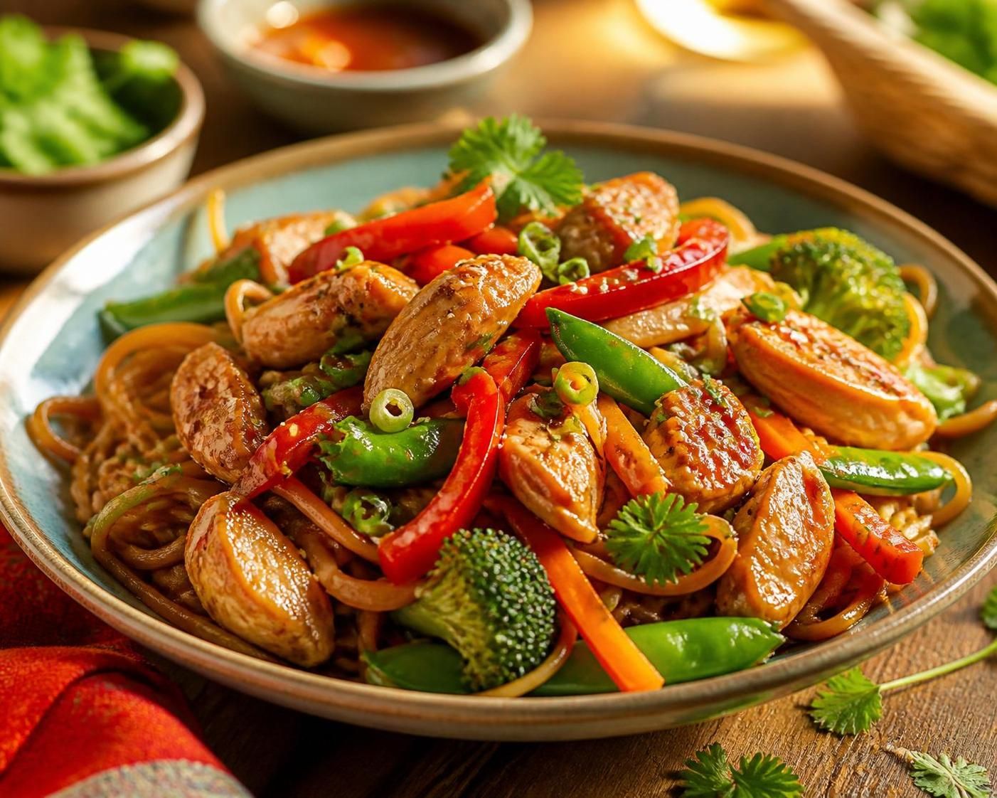 découvrez notre recette de poulet au wok avec légumes, idéale pour un repas rapide et savoureux. astuces simples pour cuisiner un plat équilibré et plein de goût.