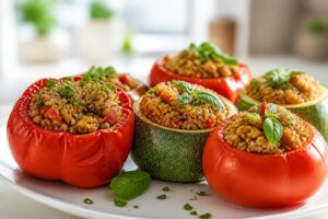 découvrez nos recettes savoureuses de légumes farcis végétariens, idéales pour un repas léger, sain et coloré qui ravira vos papilles.