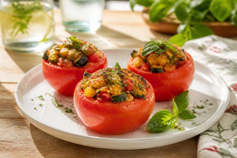 découvrez notre recette légère de tomates farcies aux légumes, parfaite pour sublimer vos repas d'été avec saveurs et fraîcheur.
