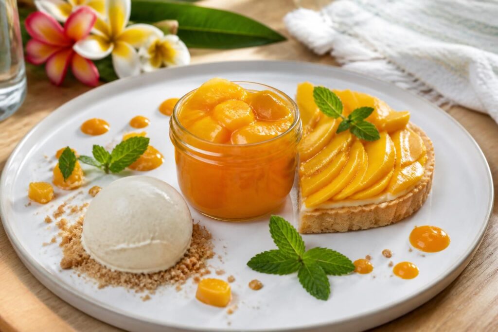découvrez le confit de mangue, l'astuce gourmande idéale pour apporter fraîcheur et saveurs exotiques à vos desserts d'été. une touche sucrée et fruitée pour régaler vos papilles !
