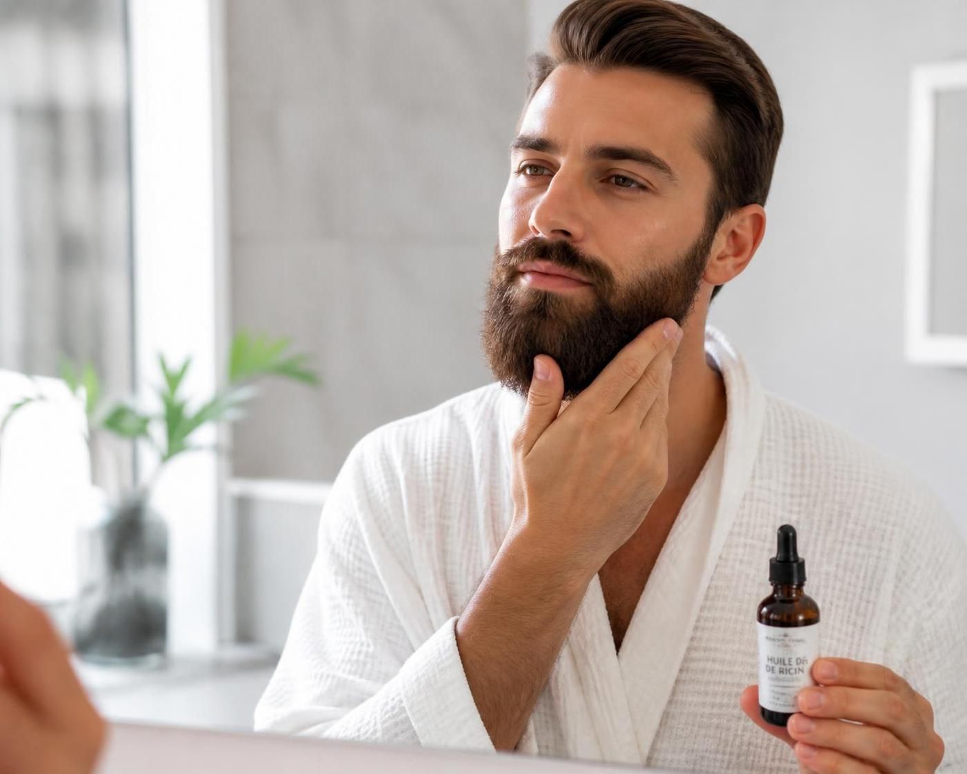 découvrez les bienfaits de l'huile de ricin pour la barbe, un soin naturel qui stimule la pousse, renforce les poils et laisse une pilosité dense et soyeuse.
